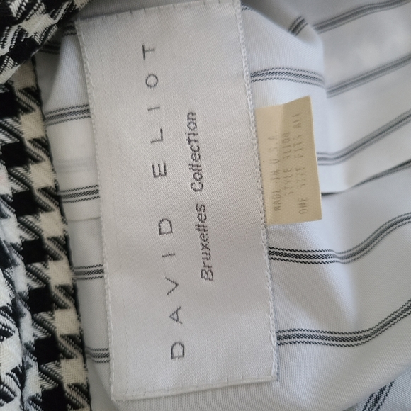 Vintage David Eliot Houndstooth Blazer Coat Large - Picture 4 of 4